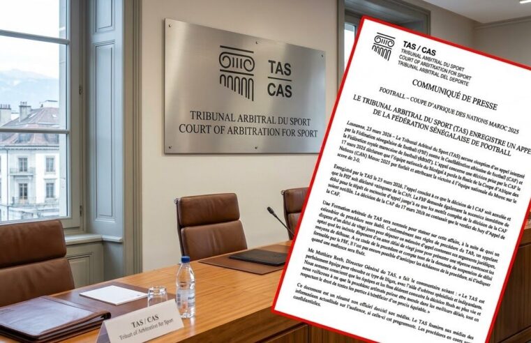 Tribunal arbitral du sport : les dernières avancées dans le conflit Maroc-Sénégal