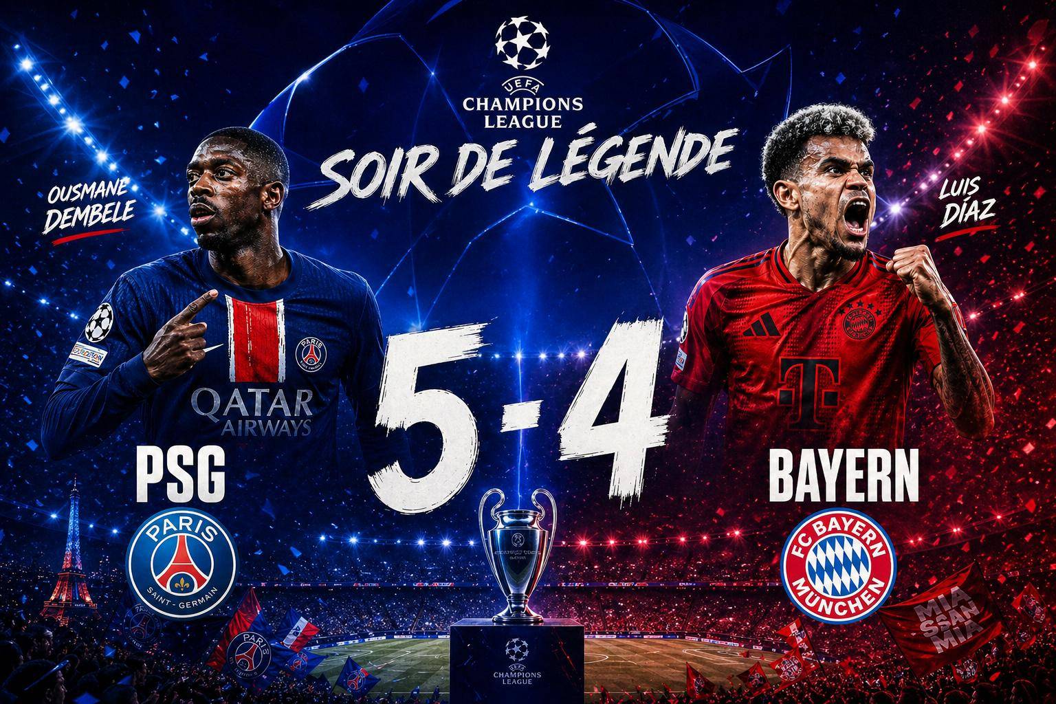 Psg vs bayern : un match fou de la ligue des champions