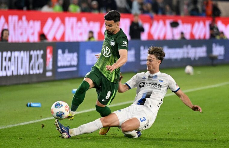 Match nul à wolfsburg : le maintien en bundesliga en suspens après le barrage aller
