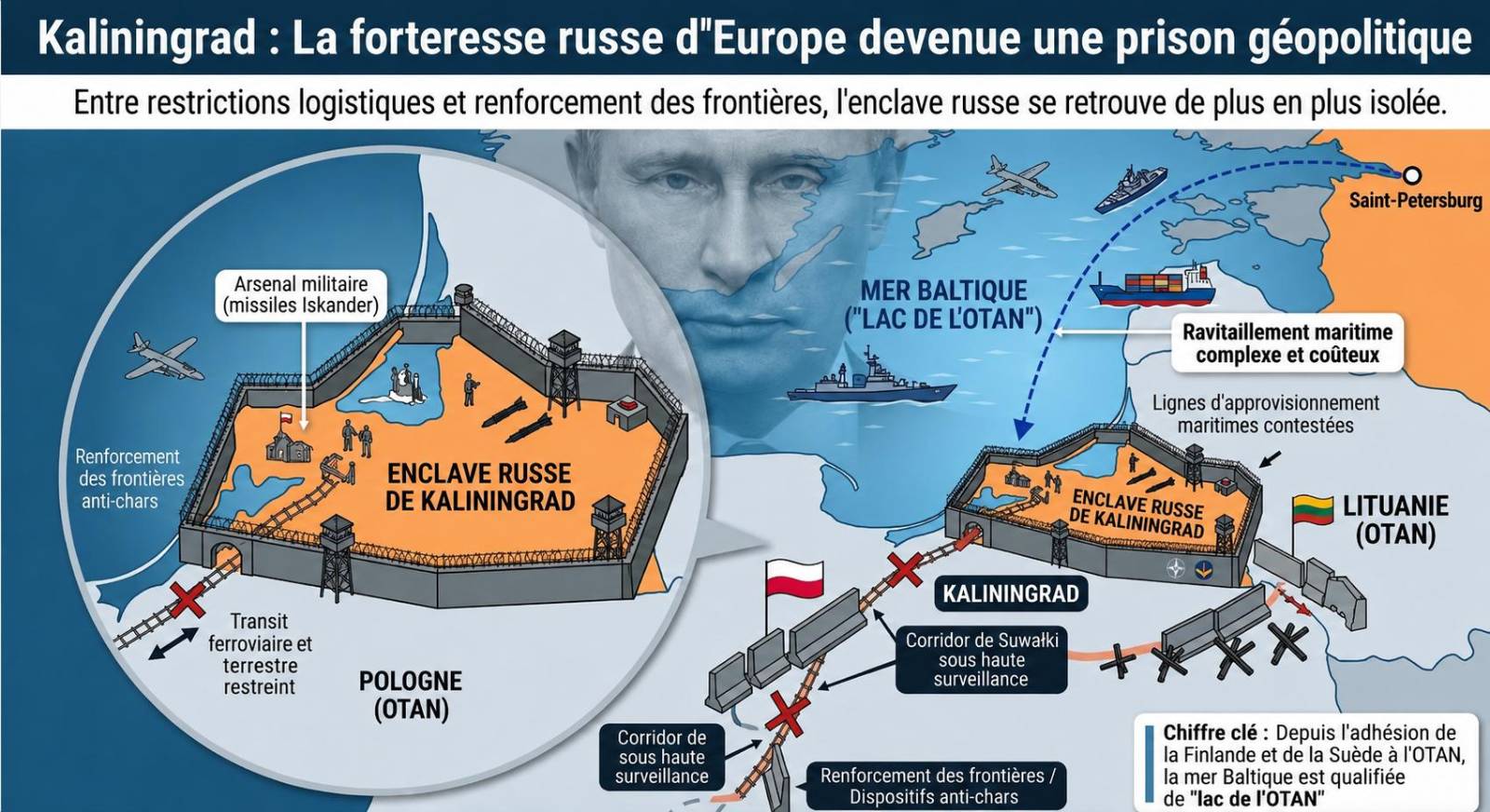 Kaliningrad, l&rsquo;enclave russe prise dans l&rsquo;étau de l&rsquo;OTAN