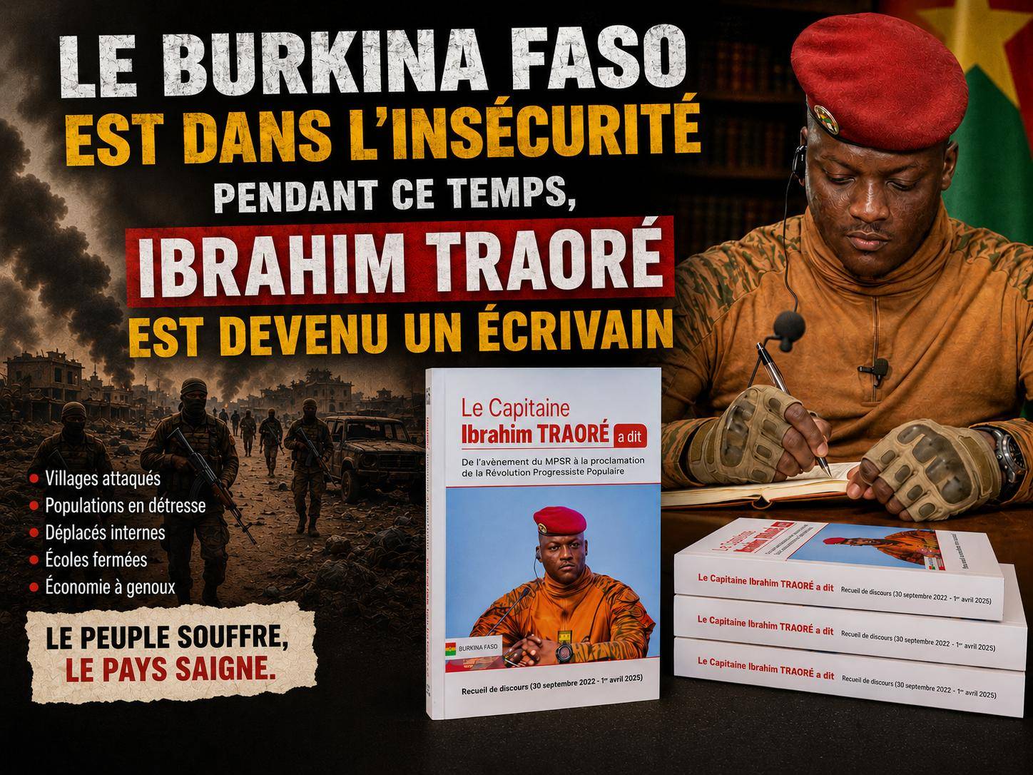 Crise au Burkina Faso : entre livres et combats manqués
