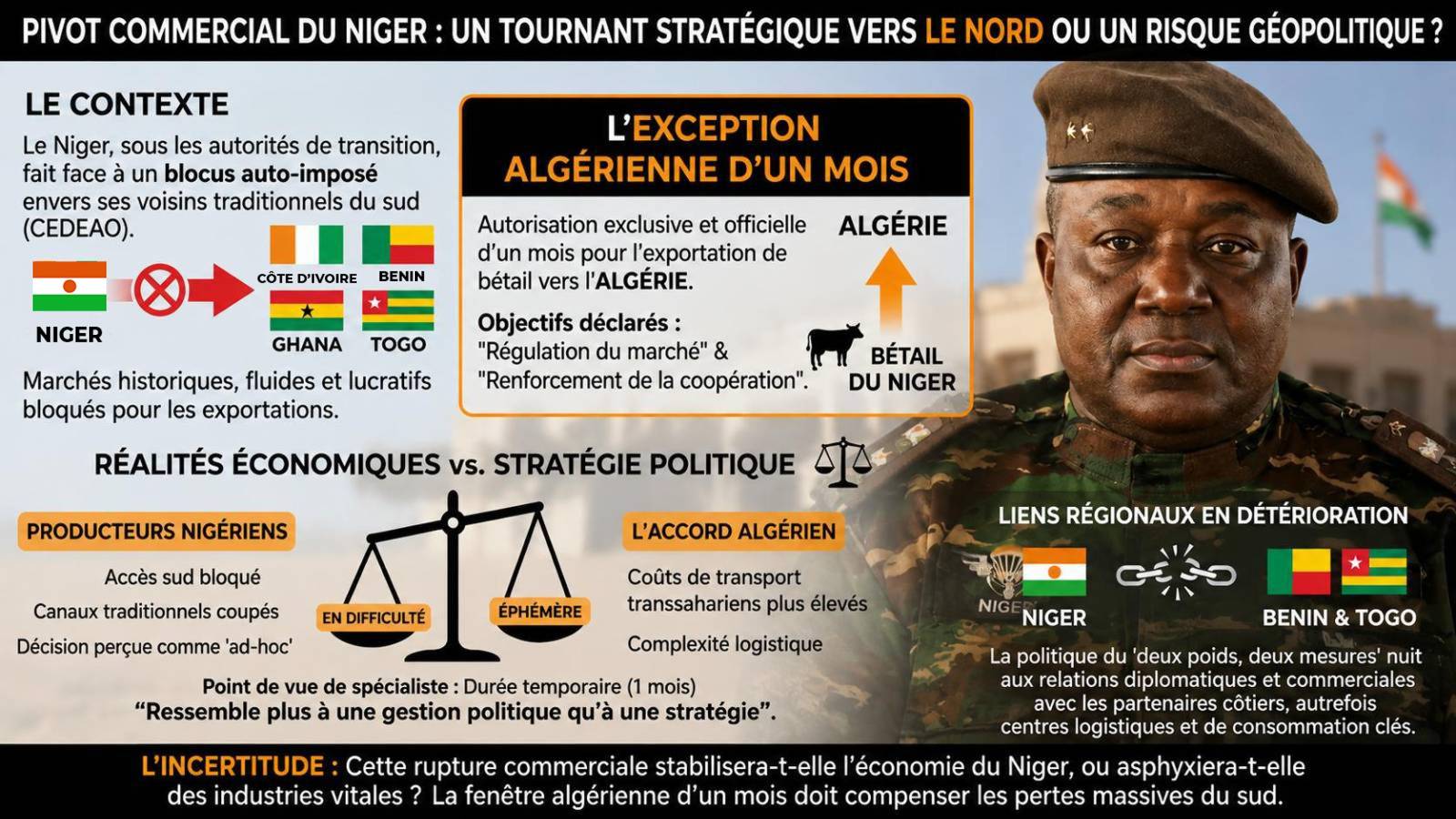 Niger : une ouverture commerciale vers l&rsquo;Algérie qui interroge les partenaires régionaux