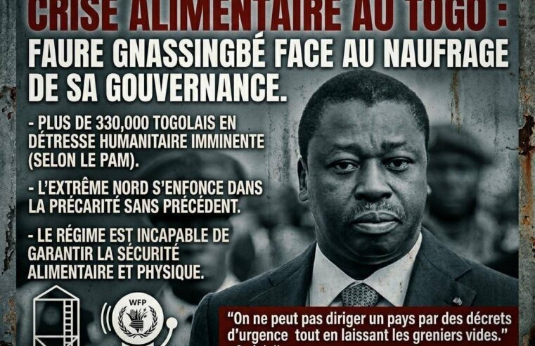 Crise alimentaire au Togo : l&rsquo;échec cuisant du pouvoir face à la famine