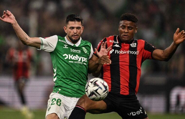 Football : saint-Étienne et nice se séparent sur un nul à l&rsquo;aller des barrages de ligue 1