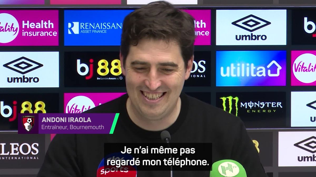 Andoni Iraola salue le titre d&rsquo;Arsenal après le nul de Bournemouth face à Manchester City