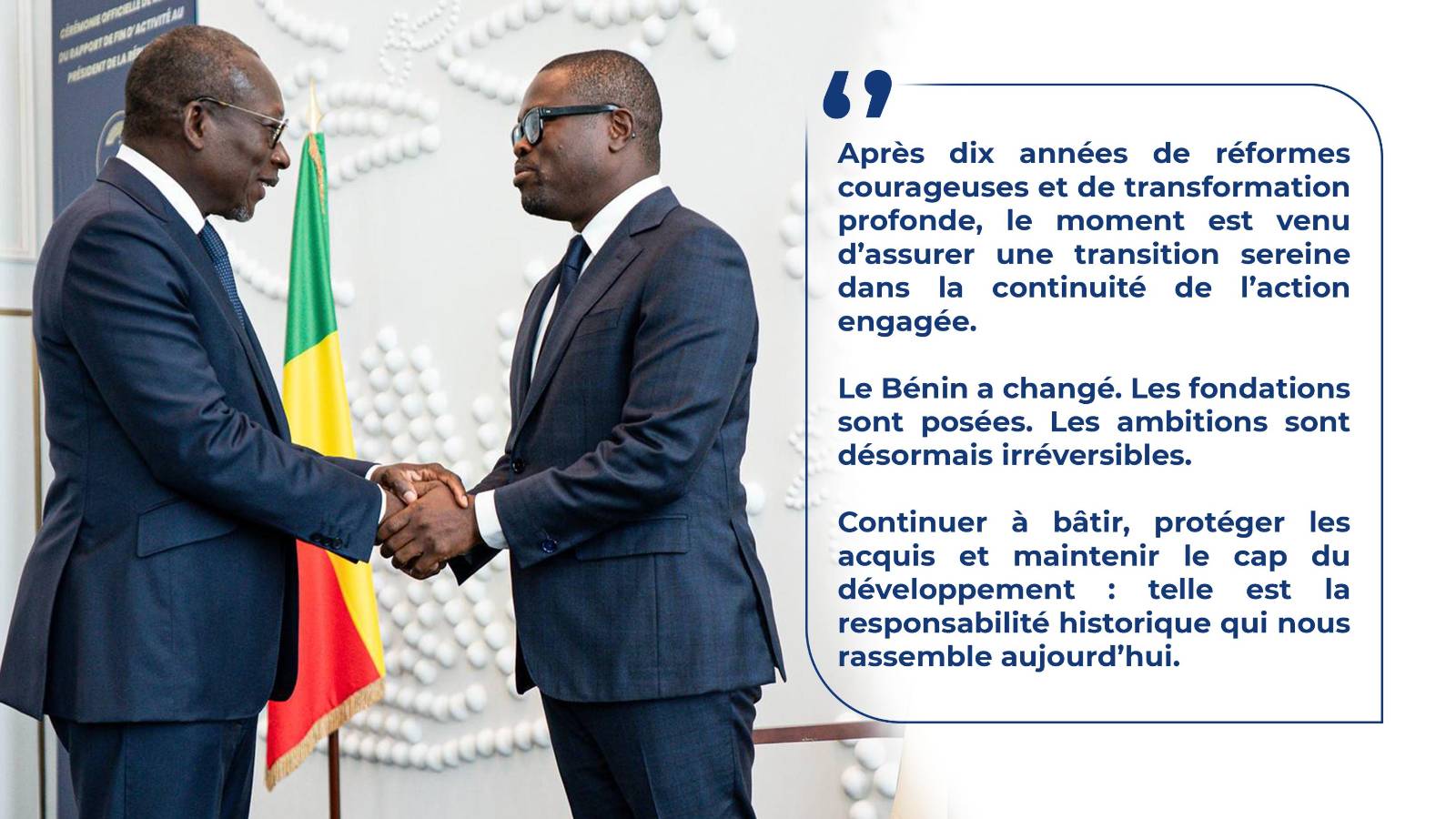 Bénin : le président Talon tire sa révérence après dix ans de réformes audacieuses