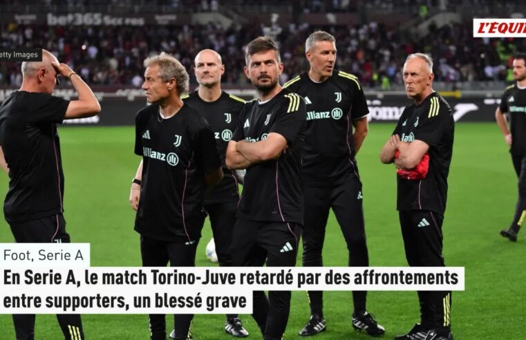 Affrontements entre supporters lors du derby Torino-juve en serie A