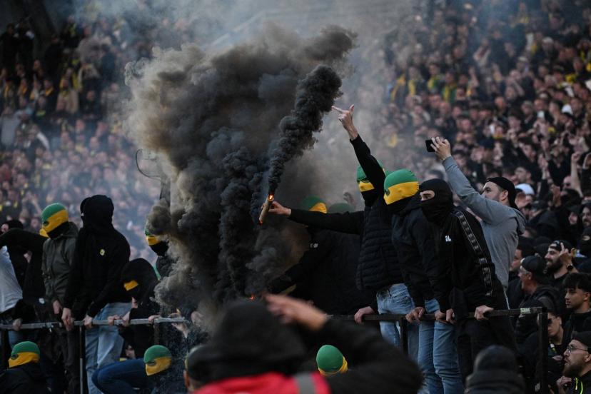 Vue de la Tribune Loire de la Beaujoire lors du match Nantes-Toulouse