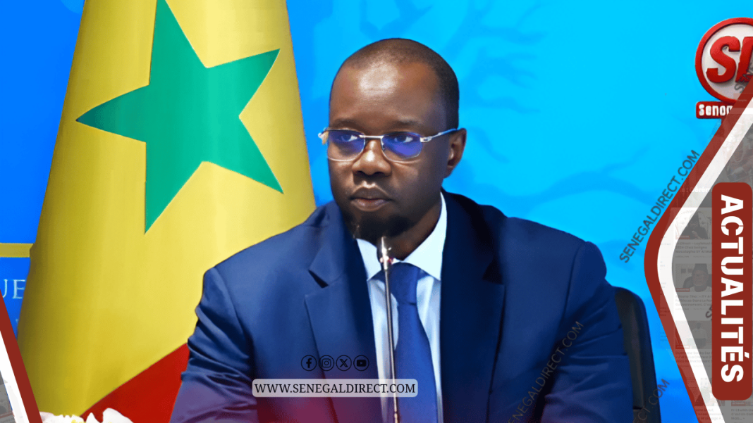 Ousmane Sonko lors d’une réunion gouvernementale