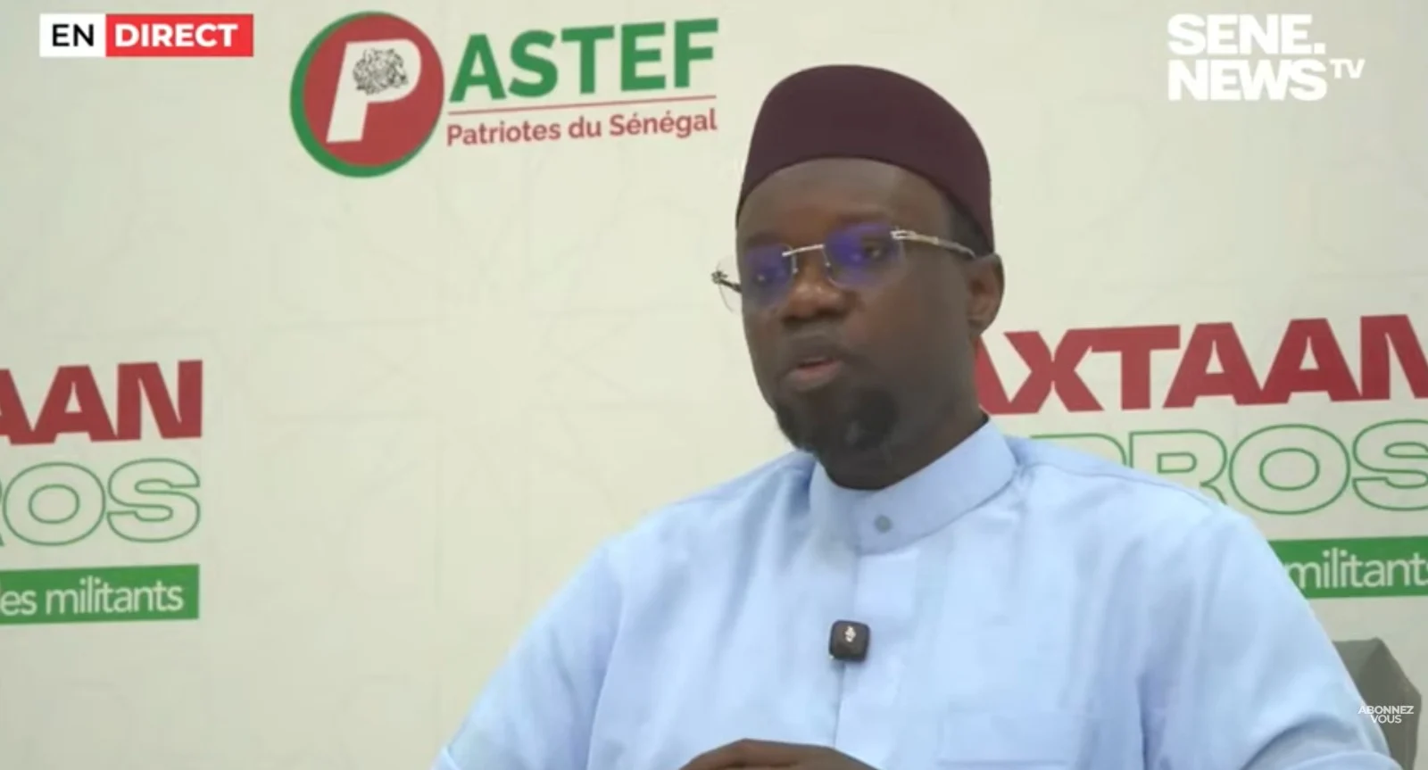 Portrait officiel du Premier ministre sénégalais Ousmane Sonko