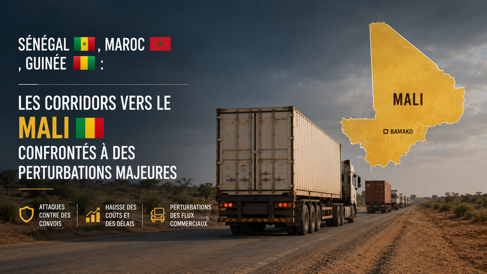 Corridors vers le Mali: tensions et inquiétudes chez les transporteurs