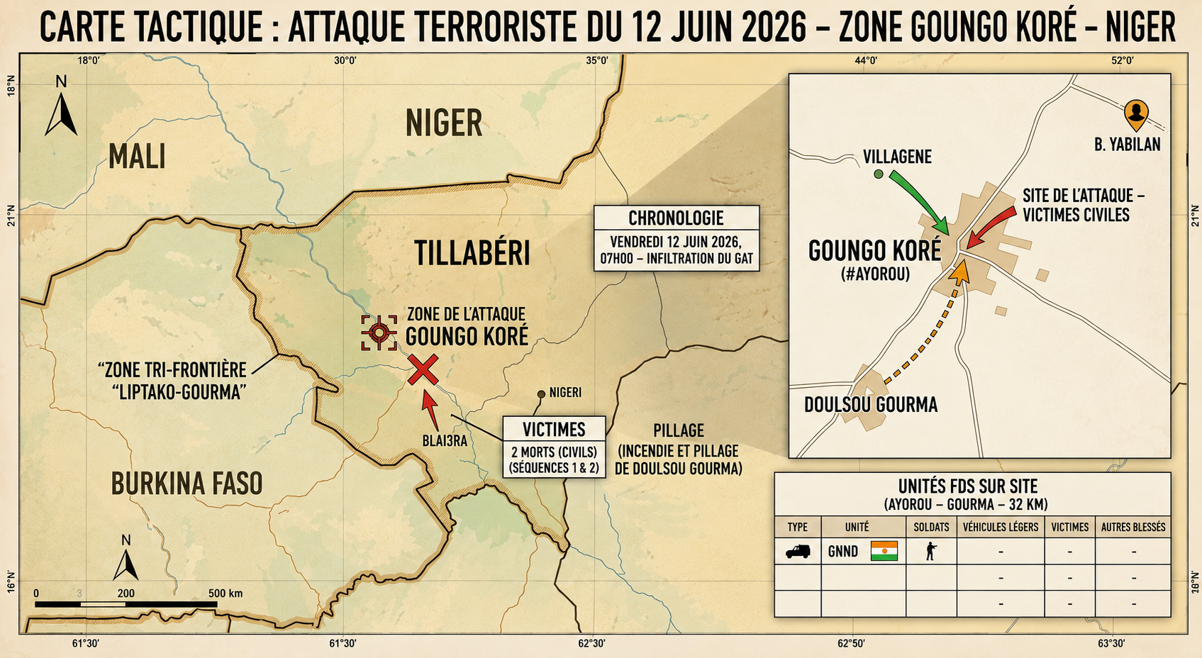 Niger : deux morts et un enlèvement lors d&rsquo;une incursion armée à Ayorou