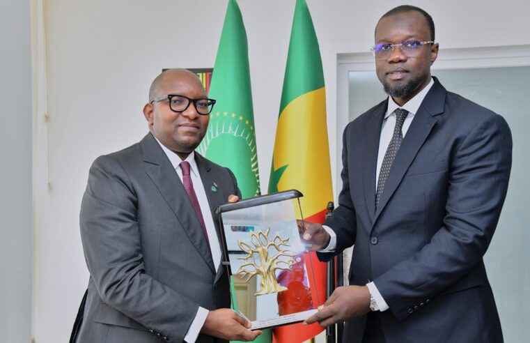 Ousmane sonko et jean-michel sama lukonde discutent réforme de l’union parlementaire africaine