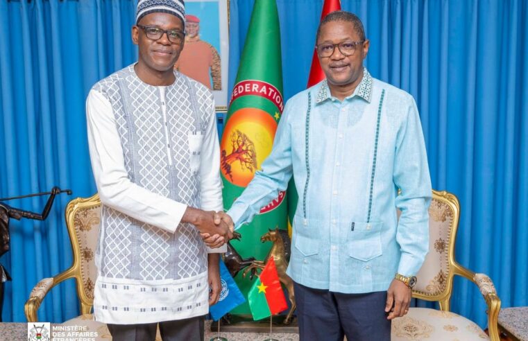 Burkina : le nouveau chef de l&rsquo;ONUDC reçu par le ministre des Affaires étrangères