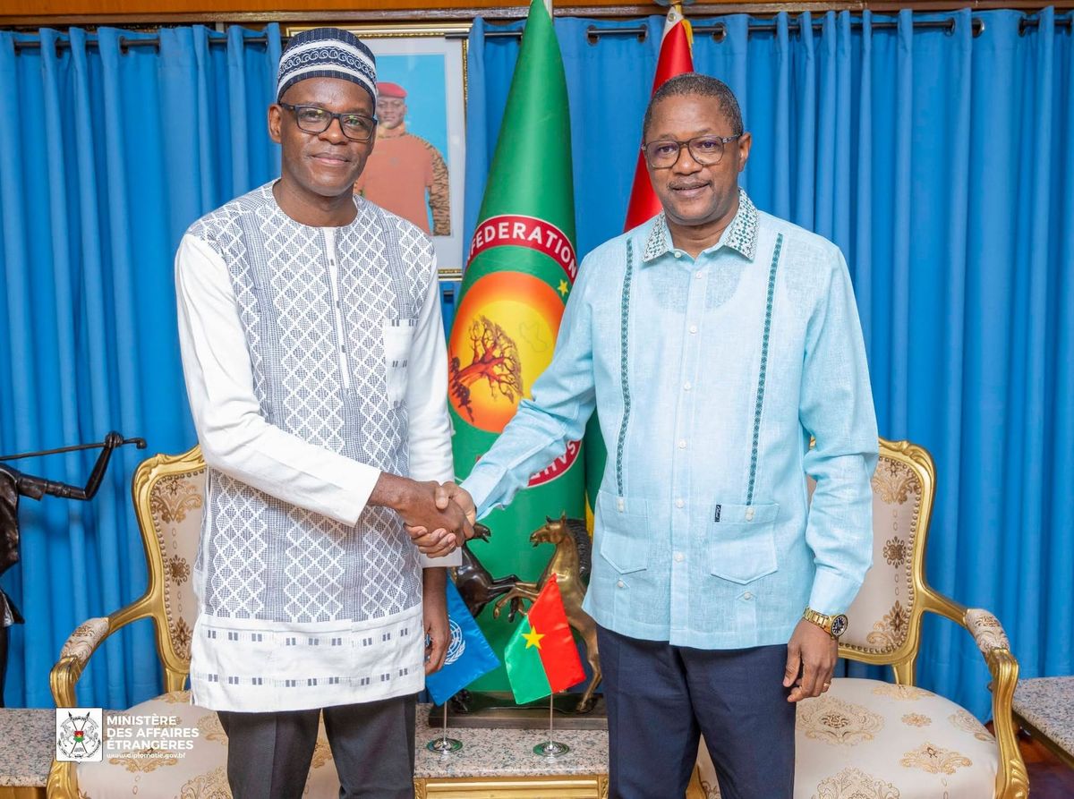 Burkina : le nouveau chef de l&rsquo;ONUDC reçu par le ministre des Affaires étrangères