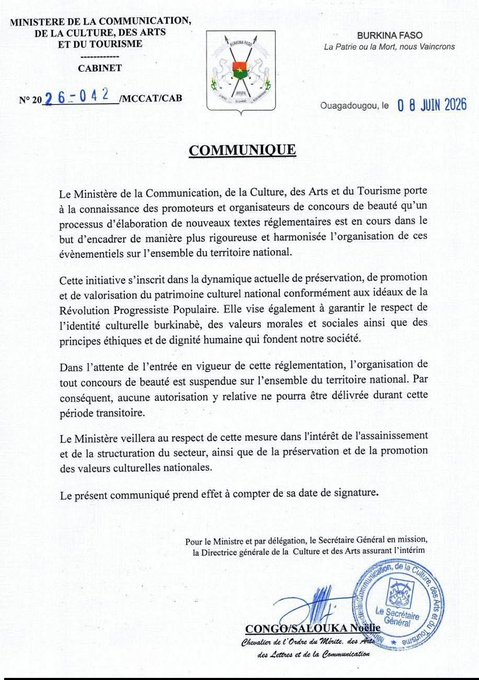 Suspension des concours de beauté au Burkina Faso : un nouveau signe d&rsquo;autoritarisme