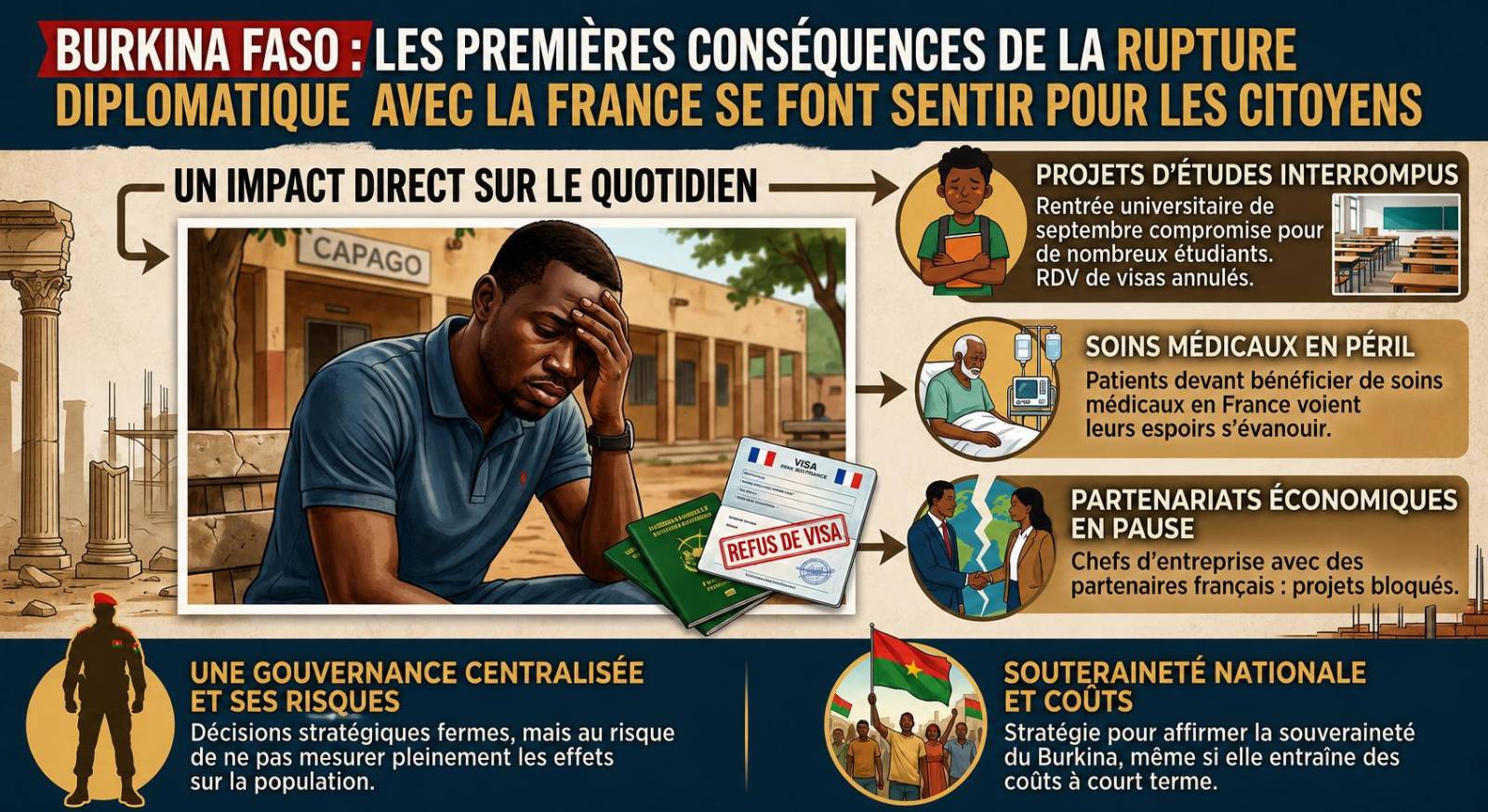 Visas refusés pour des centaines de Burkinabè après la rupture diplomatique avec la France