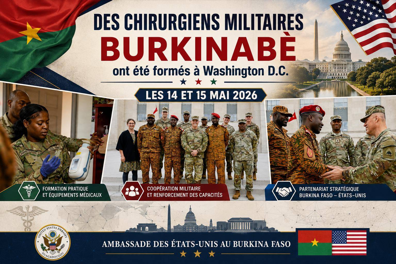 Au Sahel, la formation chirurgicale militaire burkinabè reste américaine