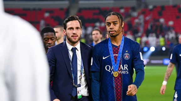 Bradley Barcola en action avec le PSG