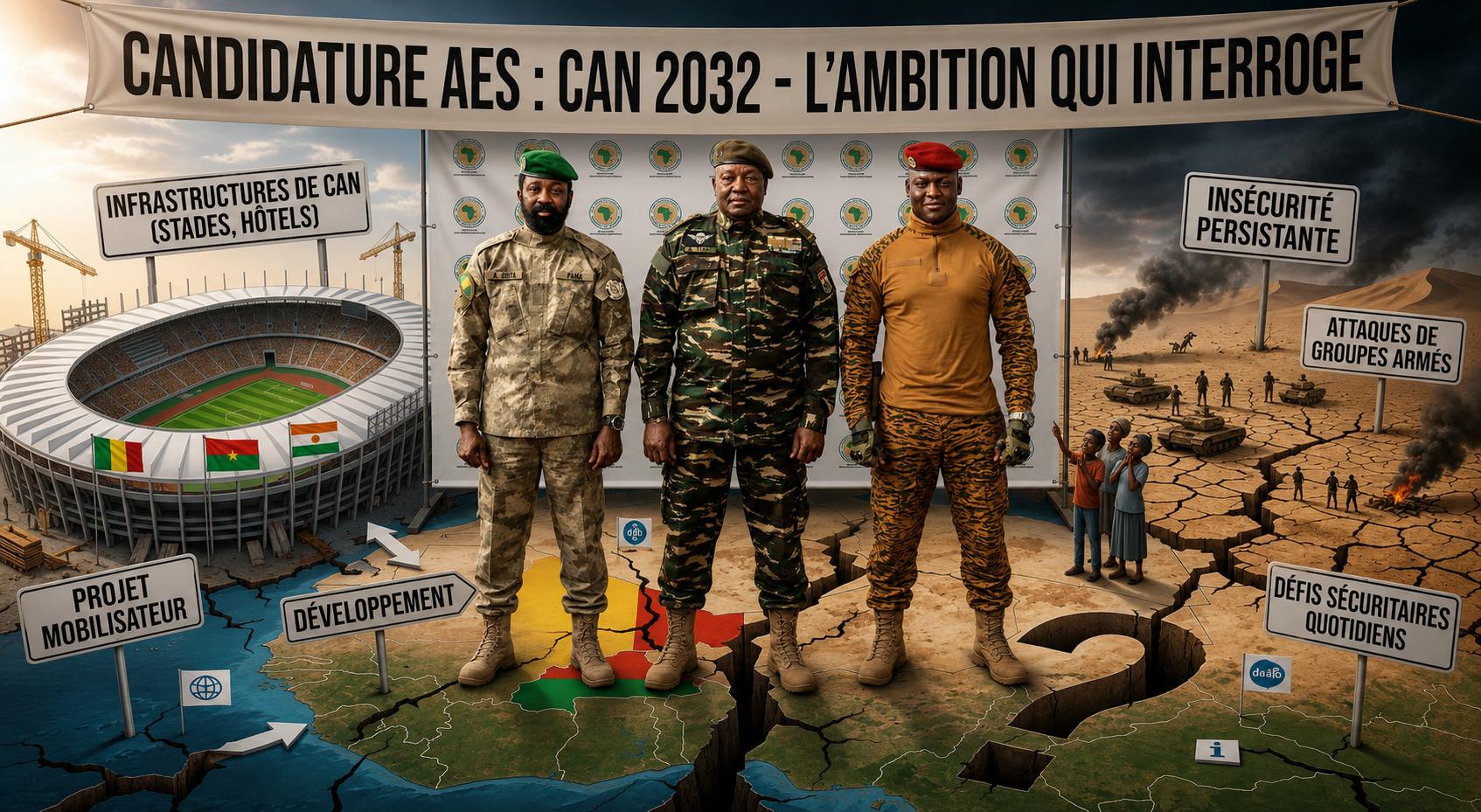 Sahel : Burkina Faso, Mali et Niger candidats à la CAN 2032, un pari risqué