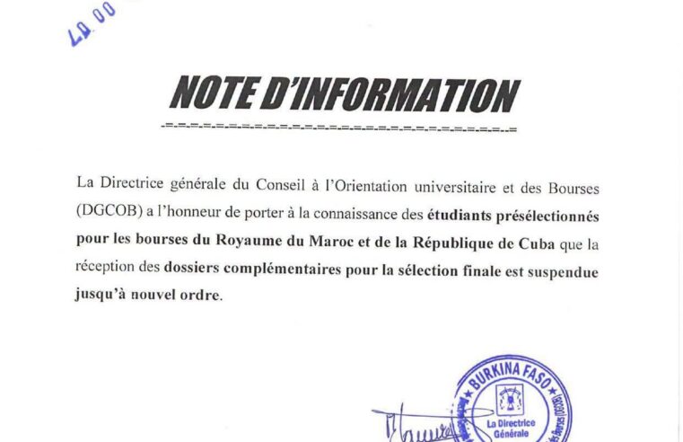 Burkina Faso : le régime de traoré étouffe la jeunesse en coupant les bourses pour le Maroc