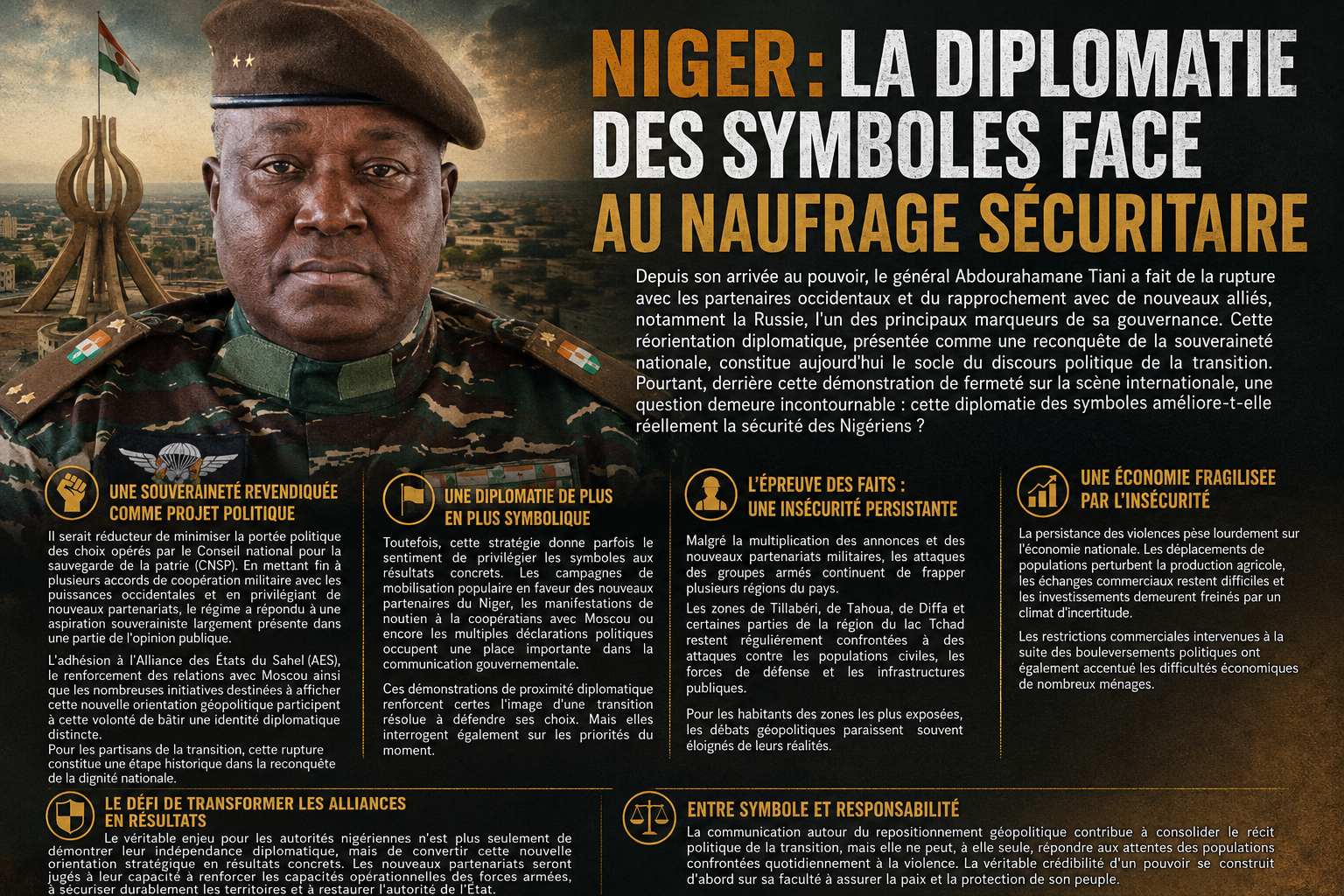 Le Niger face à l&rsquo;écart entre sa diplomatie et la réalité sécuritaire