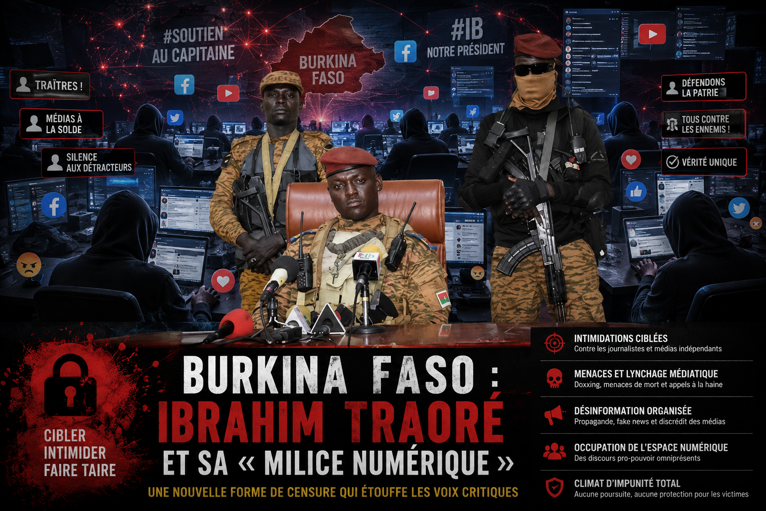 Burkina Faso : l&rsquo;ère de la répression numérique sous Ibrahim Traoré