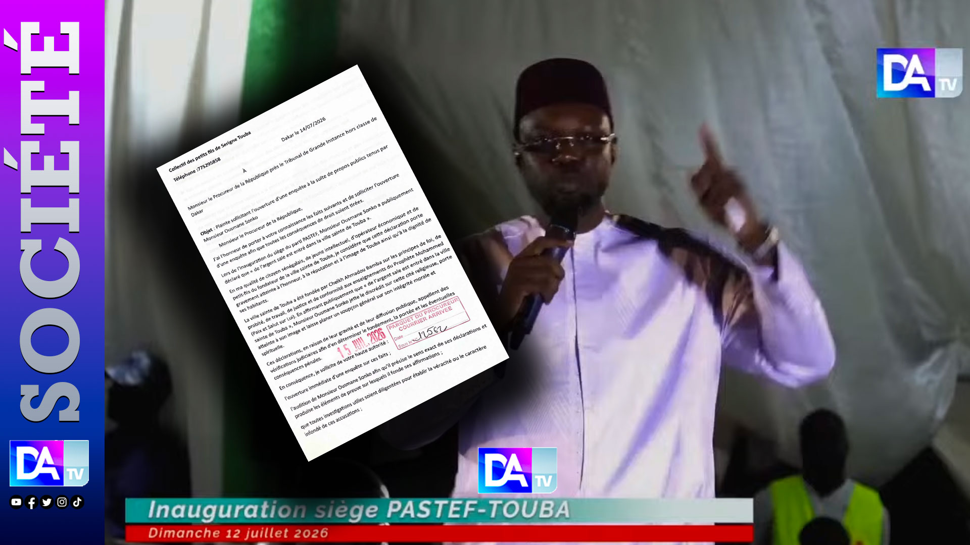 Plainte contre Ousmane Sonko pour propos sur Touba : l&rsquo;enquête judiciaire lancée