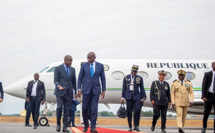 Président du Gabon de retour à Libreville