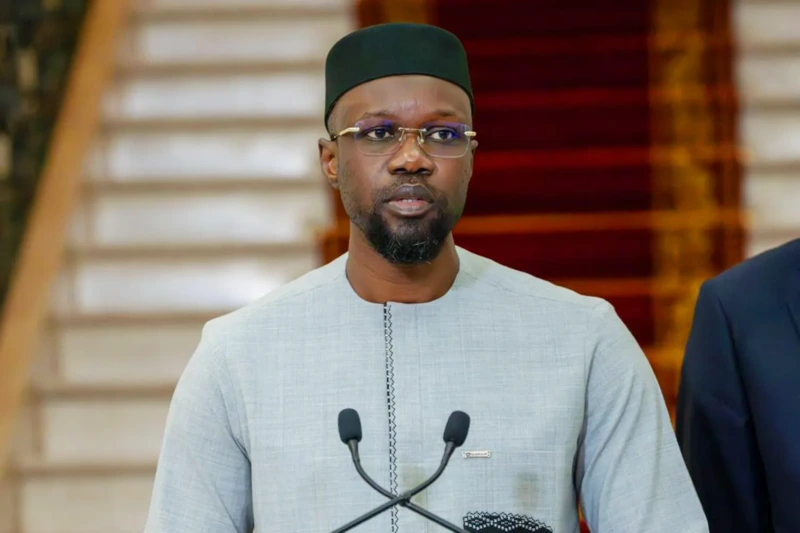 Portrait d’Ousmane Sonko lors d’un hommage