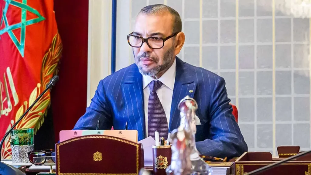Le Roi Mohammed VI lors d'une cérémonie officielle