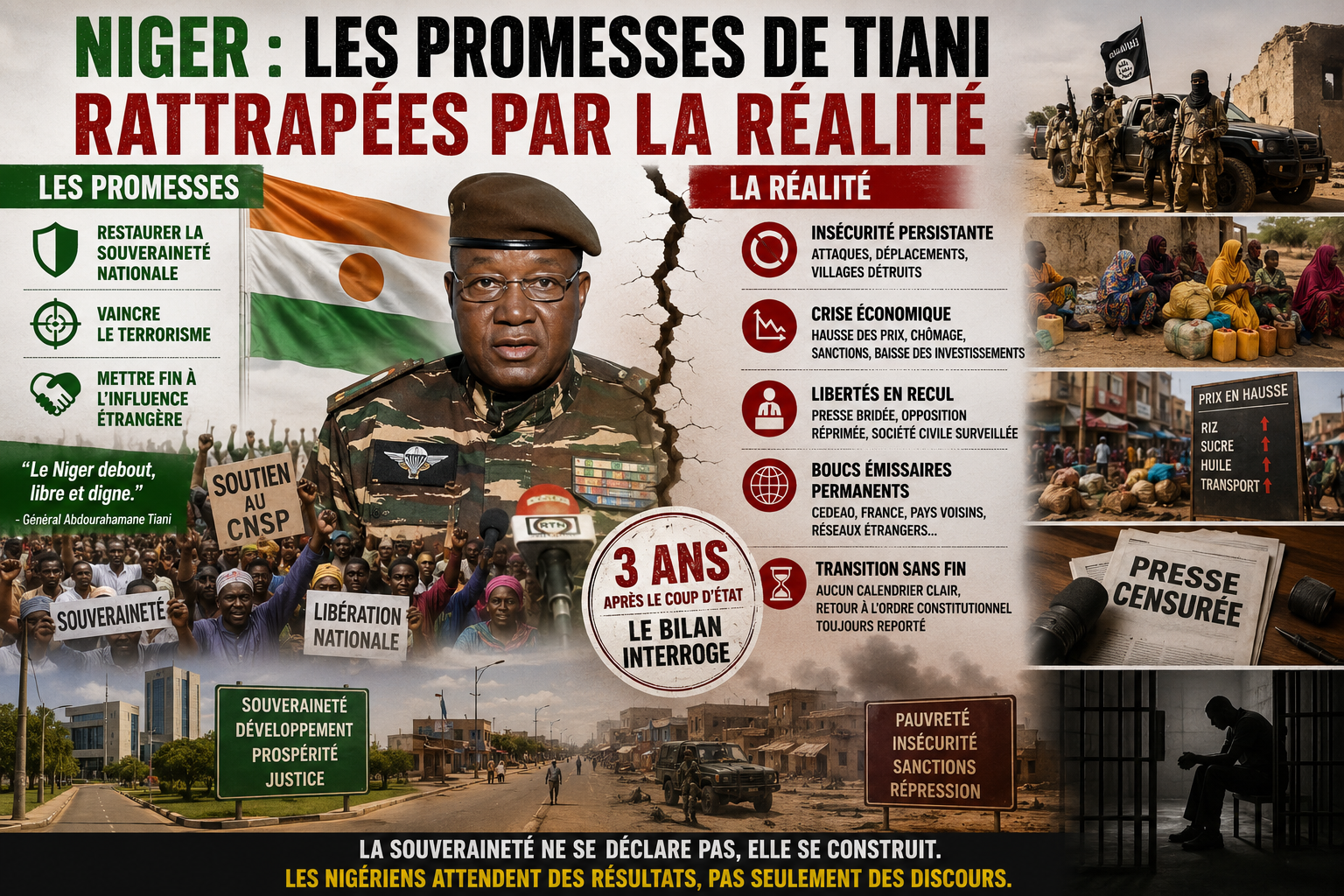 Niger : entre promesses de souveraineté et réalités d&rsquo;un pouvoir contesté