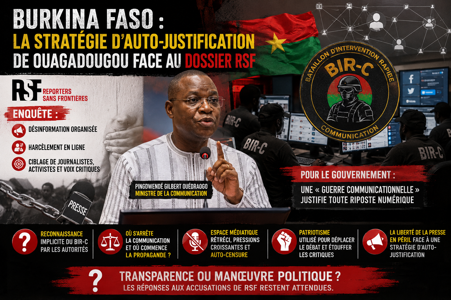 Burkina Faso : la communication officielle face aux accusations de manipulation numérique