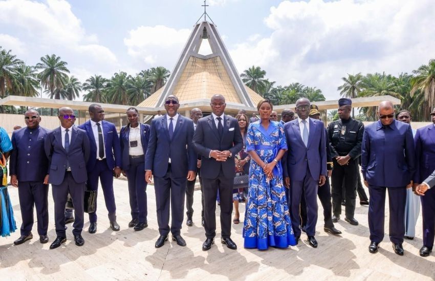 Le président gabonais à yamoussoukro : un hommage historique à la mémoire ivoirienne