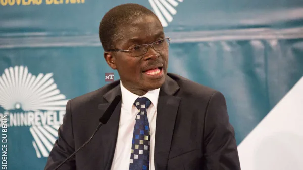 Lazare Maurice Sehouéto lors de son intervention