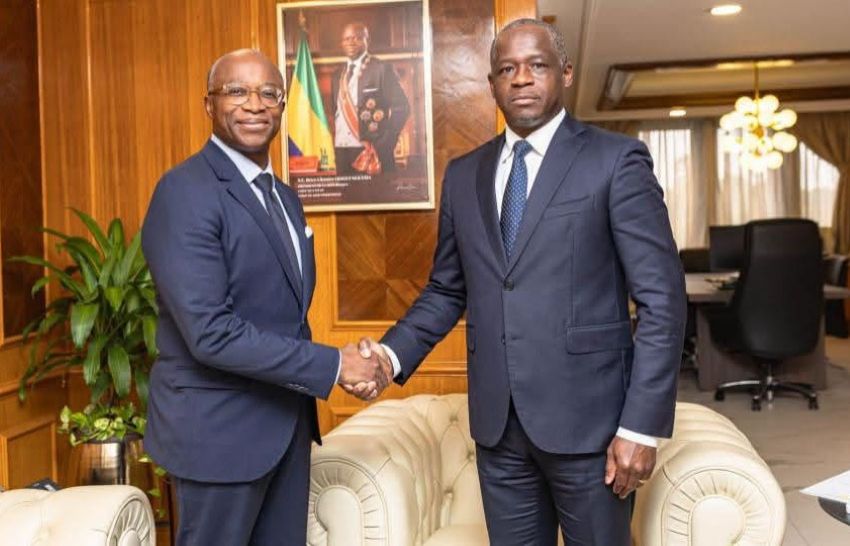 Rencontre entre le vice-président gabonais Hermann Immongault et une délégation de la Fondation Prince Albert II de Monaco