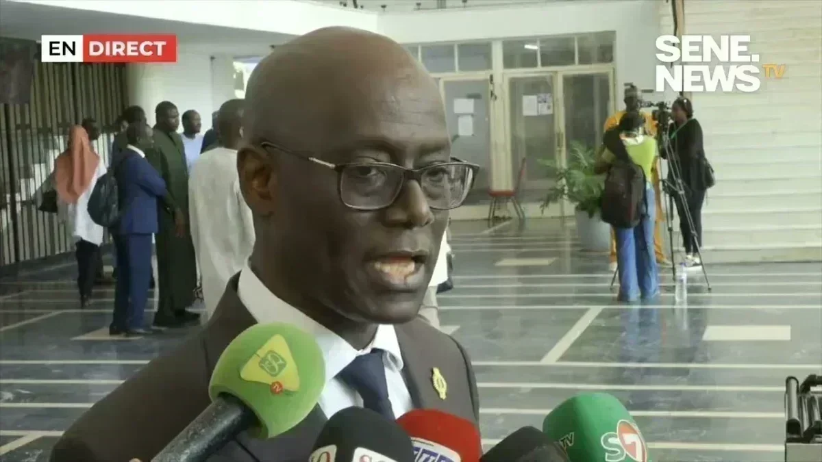 Visuel de Thierno Alassane Sall lors d'une intervention parlementaire au Sénégal