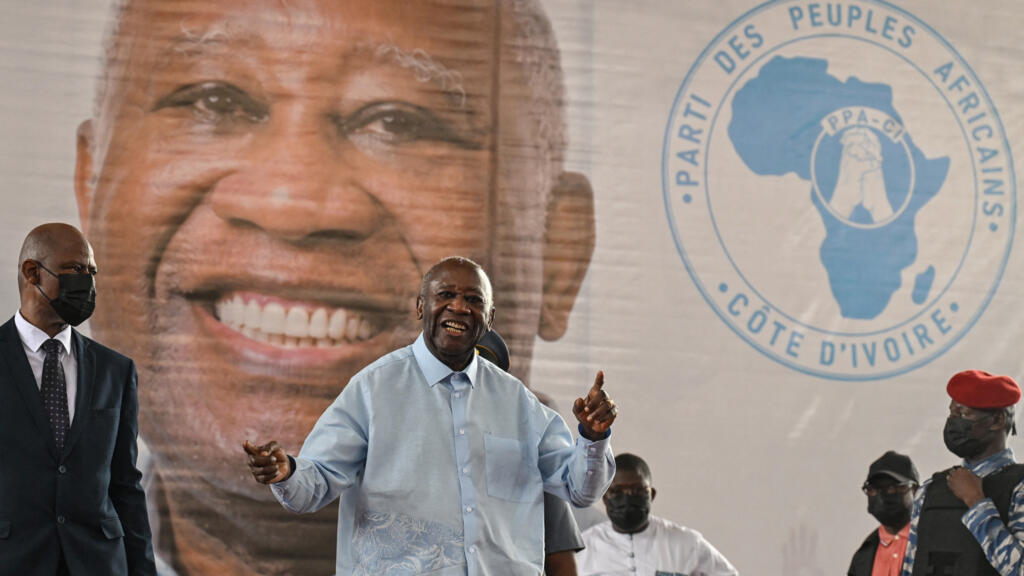 Laurent Gbagbo, président du Parti populaire africain de Côte d'Ivoire (PPA-CI), lors d'un événement du parti à Abidjan en mai 2026