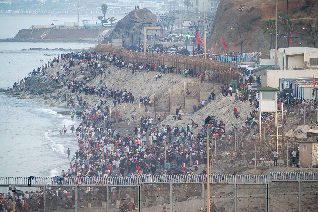 Manifestation de migrants à Ceuta